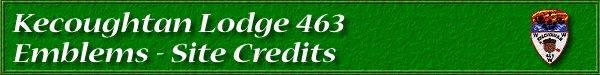 Kecoughtan Lodge 463 Emblems - Site Credits